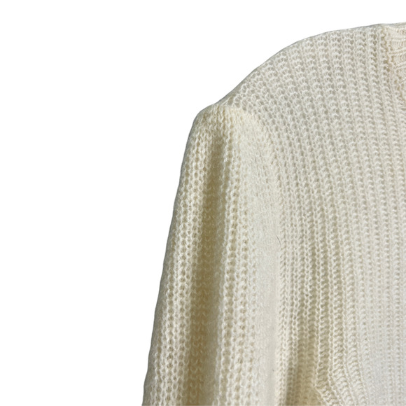 Christopher Fischer Women's Sweater Cashmere Pullover Cream Knit Turtleneck Sz S - Picture 6 of 9